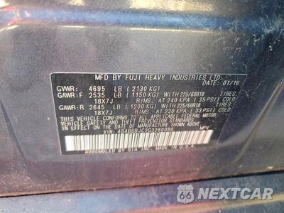 Zdjęcie 12 z 12 samochodu: 2016 SUBARU OUTBACK 2.5I LIMITED VIN:4S4BSBJC2G3280080 - miniatura