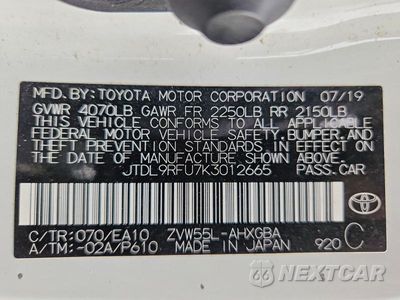 Zdjęcie 13 z 13 samochodu: 2019 TOYOTA PRIUS XLE AWD-E VIN:JTDL9RFU7K3012665 - miniatura