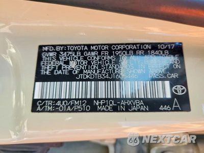 Zdjęcie 13 z 13 samochodu: 2018 TOYOTA PRIUS C TWO VIN:JTDKDTB34J1605446 - miniatura