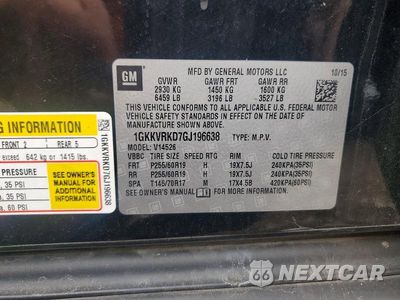 Zdjęcie 13 z 13 samochodu: 2016 GMC ACADIA SLT-1 VIN:1GKKVRKD7GJ196638 - miniatura