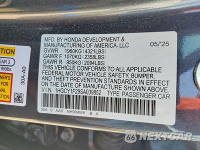 Zdjęcie 13 z 13 samochodu: 2025 HONDA ACCORD LX VIN:1HGCY1F29SA039852 - miniatura