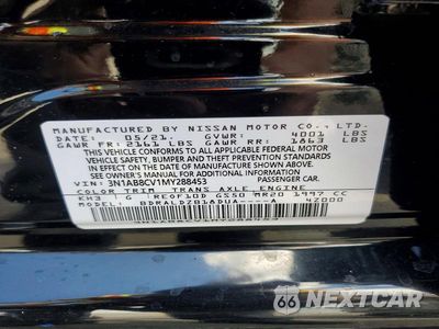 Zdjęcie 12 z 12 samochodu: 2021 NISSAN SENTRA SV VIN:3N1AB8CV1MY288453 - miniatura