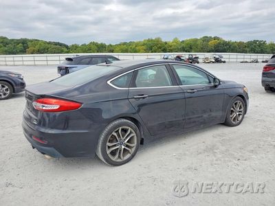 Trzecie zdjęcie samochodu z tyłu: 2019 FORD FUSION SEL VIN:3FA6P0CDXKR150548 - miniatura