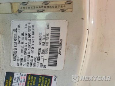 Zdjęcie 12 z 12 samochodu: 2008 NISSAN 350Z ENTHUSIAST VIN:JN1BZ36A28M850784 - miniatura