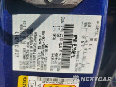 Zdjęcie 12 z 12 samochodu: 2016 FORD FUSION S VIN:3FA6P0G77GR110570 - miniatura