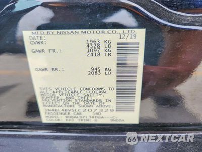 Zdjęcie 12 z 12 samochodu: 2020 NISSAN ALTIMA S VIN:1N4BL4BV5LC207329 - miniatura