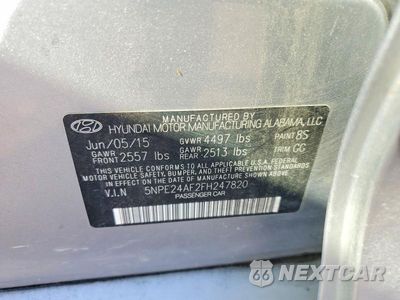 Zdjęcie 12 z 12 samochodu: 2015 HYUNDAI SONATA SE VIN:5NPE24AF2FH247820 - miniatura