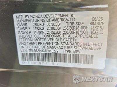 Zdjęcie 13 z 13 samochodu: 2026 HONDA CR-V SPORT-L VIN:7FARS6H83TE010272 - miniatura