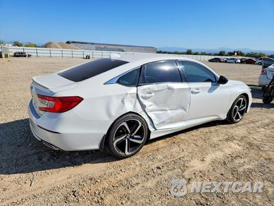 Trzecie zdjęcie samochodu z tyłu: 2018 HONDA ACCORD SPORT VIN:1HGCV1F3XJA226873 - miniatura