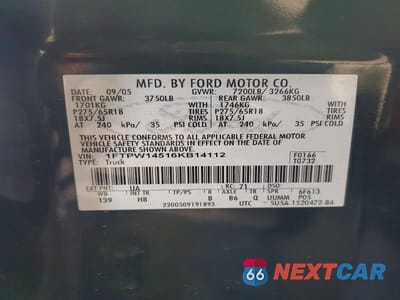 Zdjęcie 12 z 12 samochodu: 2006 FORD F150 SUPERCREW VIN:1FTPW14516KB14112 - miniatura