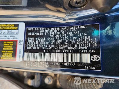 Zdjęcie 12 z 12 samochodu: 2014 TOYOTA CAMRY LE VIN:4T4BF1FK0ER433843 - miniatura
