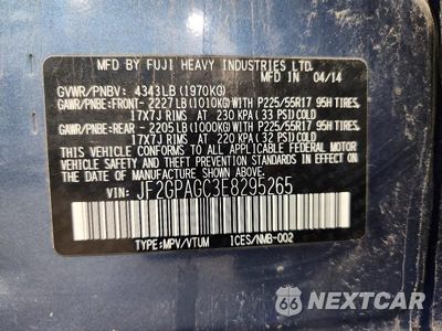 Zdjęcie 13 z 13 samochodu: 2014 SUBARU XV CROSSTREK 2.0 LIMITED VIN:JF2GPAGC3E8295265 - miniatura