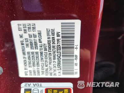 Zdjęcie 13 z 13 samochodu: 2012 HONDA CR-V EX VIN:5J6RM4H54CL073324 - miniatura