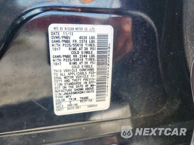 Zdjęcie 13 z 13 samochodu: 2013 NISSAN ROGUE S VIN:JN8AS5MVXDW119070 - miniatura