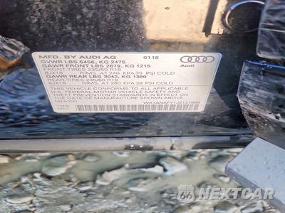 Zdjęcie 12 z 12 samochodu: 2018 AUDI Q5 PREMIUM VIN:WA1ANAFY1J2127896 - miniatura