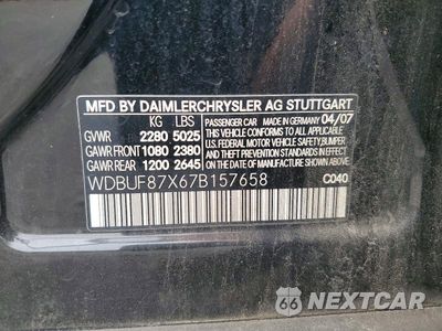 Zdjęcie 12 z 12 samochodu: 2007 MERCEDES-BENZ E 350 4MATIC VIN:WDBUF87X67B157658 - miniatura