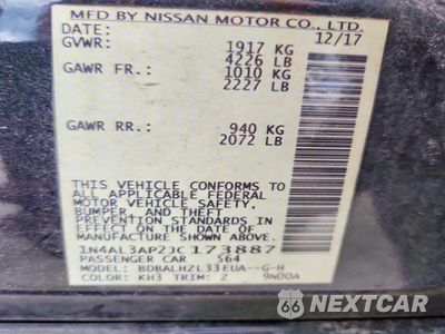 Zdjęcie 12 z 12 samochodu: 2018 NISSAN ALTIMA 2.5 SR VIN:1N4AL3AP2JC173887 - miniatura