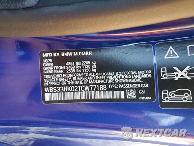Zdjęcie 12 z 12 samochodu: 2026 BMW M4 COMPETITION VIN:WBS33HK02TCW77188 - miniatura