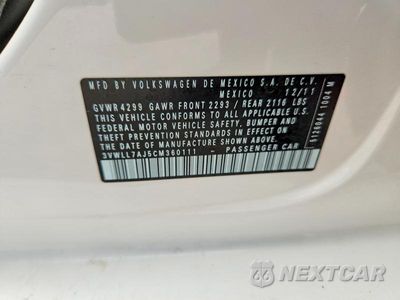 Zdjęcie 12 z 12 samochodu: 2012 VOLKSWAGEN JETTA TDI VIN:3VWLL7AJ5CM360111 - miniatura