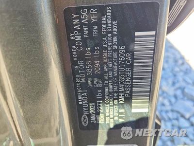 Zdjęcie 12 z 12 samochodu: 2026 HYUNDAI ELANTRA SEL SPORT VIN:KMHLM4DG5TU176096 - miniatura