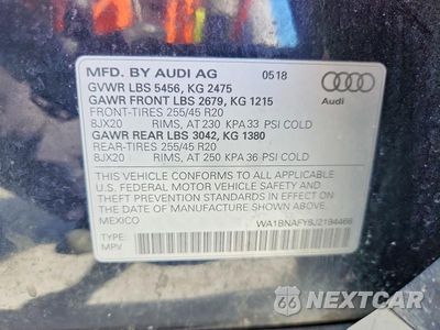 Zdjęcie 13 z 13 samochodu: 2018 AUDI Q5 PREMIUM PLUS VIN:WA1BNAFY8J2194466 - miniatura