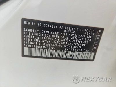 Zdjęcie 12 z 12 samochodu: 2019 VOLKSWAGEN JETTA SEL VIN:3VWE57BU6KM039124 - miniatura