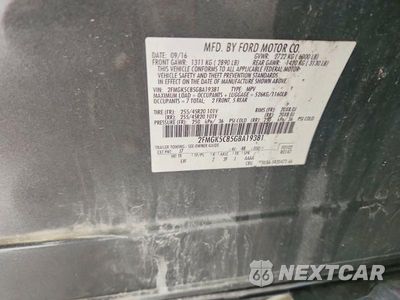 Zdjęcie 12 z 12 samochodu: 2016 FORD FLEX SEL VIN:2FMGK5C85GBA19381 - miniatura