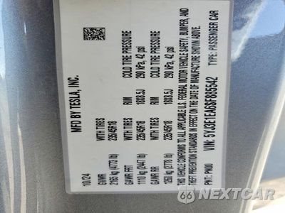 Zdjęcie 12 z 12 samochodu: 2025 TESLA MODEL 3 VIN:5YJ3E1EA6SF885542 - miniatura