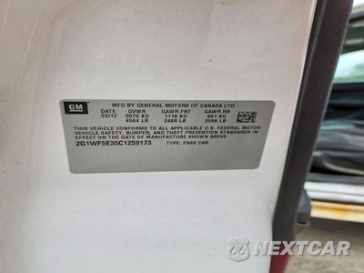 Zdjęcie 12 z 12 samochodu: 2012 CHEVROLET IMPALA LS VIN:2G1WF5E35C1259173 - miniatura