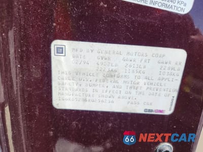 Zdjęcie 12 z 12 samochodu: 1994 CADILLAC DEVILLE VIN:1G6KD52B6RU256256 - miniatura