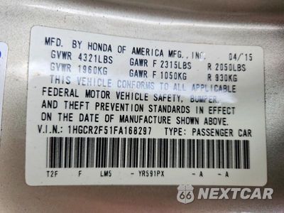 Zdjęcie 12 z 12 samochodu: 2015 HONDA ACCORD SPORT VIN:1HGCR2F51FA168297 - miniatura