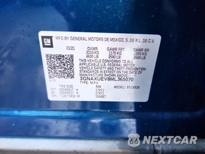 Zdjęcie 14 z 14 samochodu: 2021 CHEVROLET EQUINOX LT VIN:3GNAXUEV8ML365070 - miniatura