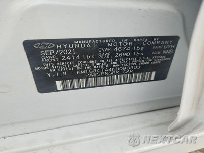 Zdjęcie 13 z 13 samochodu: 2022 GENESIS G70 2.0T VIN:KMTG34TA4NU093303 - miniatura