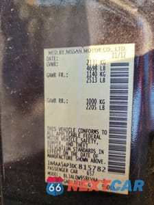 Zdjęcie 12 z 12 samochodu: 2013 NISSAN MAXIMA 3.5 S VIN:1N4AA5AP3DC815782 - miniatura