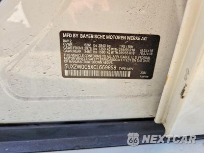Zdjęcie 13 z 13 samochodu: 2012 BMW X5 XDRIVE35D VIN:5UXZW0C5XCL669858 - miniatura