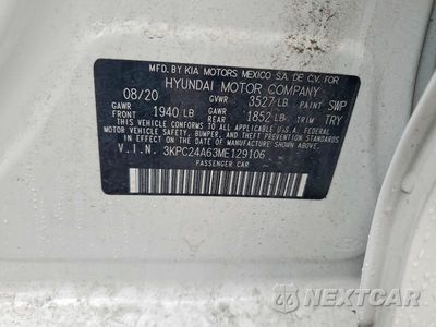 Zdjęcie 13 z 13 samochodu: 2021 HYUNDAI ACCENT SE VIN:3KPC24A63ME129106 - miniatura