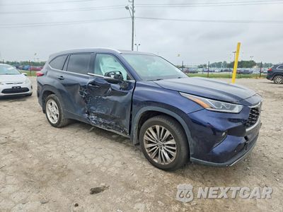 Czwarte zdjęcie samochodu z boku: 2022 TOYOTA HIGHLANDER HYBRID PLATINUM VIN:5TDEBRCH2NS084204 - miniatura