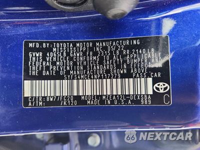 Zdjęcie 13 z 13 samochodu: 2022 TOYOTA COROLLA SE VIN:5YFS4MCE4NP117279 - miniatura
