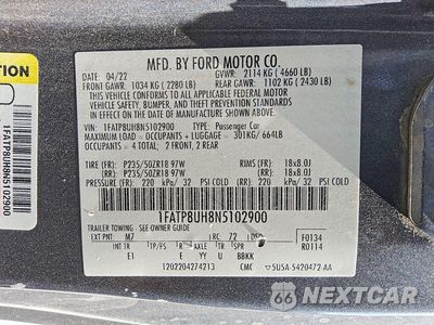 Zdjęcie 12 z 12 samochodu: 2022 FORD MUSTANG VIN:1FATP8UH8N5102900 - miniatura