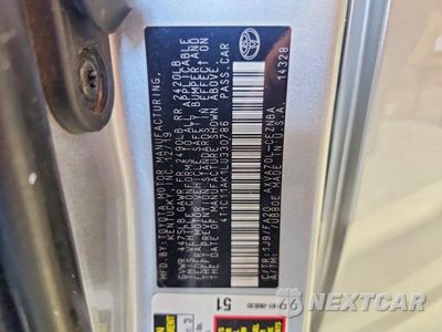 Zdjęcie 12 z 12 samochodu: 2020 TOYOTA CAMRY LE VIN:4T1C11AK1LU330786 - miniatura