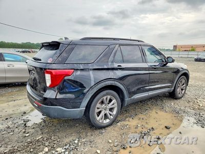 Trzecie zdjęcie samochodu z tyłu: 2021 FORD EXPLORER XLT VIN:1FMSK8DH8MGA22032 - miniatura