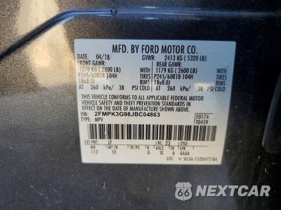 Zdjęcie 13 z 13 samochodu: 2018 FORD EDGE SE VIN:2FMPK3G98JBC04863 - miniatura