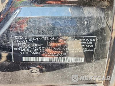 Zdjęcie 12 z 12 samochodu: 2020 HYUNDAI SONATA SEL VIN:5NPEL4JAXLH028181 - miniatura