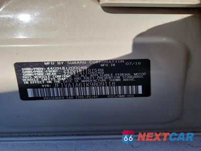 Zdjęcie 12 z 12 samochodu: 2019 SUBARU WRX VIN:JF1VA1A61K9809118 - miniatura