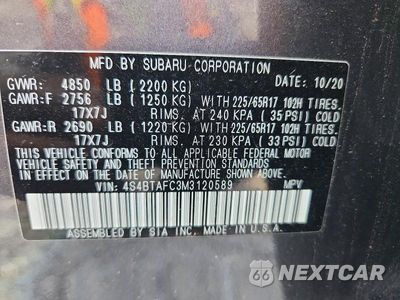 Zdjęcie 13 z 13 samochodu: 2021 SUBARU OUTBACK PREMIUM VIN:4S4BTAFC3M3120589 - miniatura
