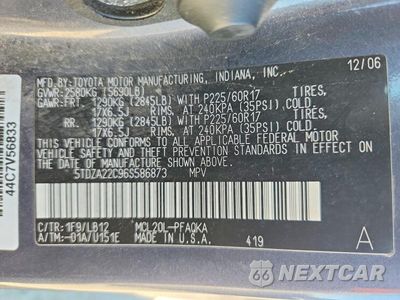 Zdjęcie 13 z 13 samochodu: 2006 TOYOTA SIENNA XLE 7 PASSENGER VIN:5TDZA22C96S586873 - miniatura