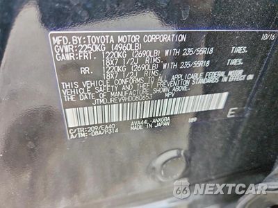 Zdjęcie 13 z 13 samochodu: 2017 TOYOTA RAV4 HV LIMITED VIN:JTMDJREV9HD080653 - miniatura