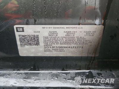 Zdjęcie 12 z 12 samochodu: 2019 CHEVROLET SONIC PREMIER VIN:1G1JF5SB9K4121273 - miniatura