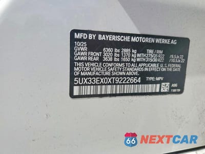 Zdjęcie 12 z 12 samochodu: 2026 BMW X6 XDRIVE40I VIN:5UX33EX0XT9222664 - miniatura