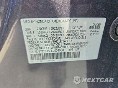 Zdjęcie 14 z 14 samochodu: 2020 ACURA MDX SPORT HYBRID TECHNOLOGY VIN:5J8YD7H59LL001586 - miniatura